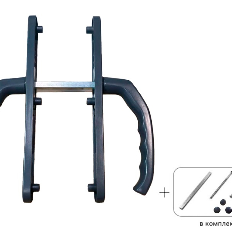 Гарнитур дверной нажимной LXB дизайн 92-30 мм антрацит RAL7024 STROXX в Москве