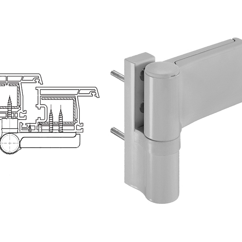 Петля дверная STV 140 кг 15-20 мм серебристая RAL9006 STROXX в Москве