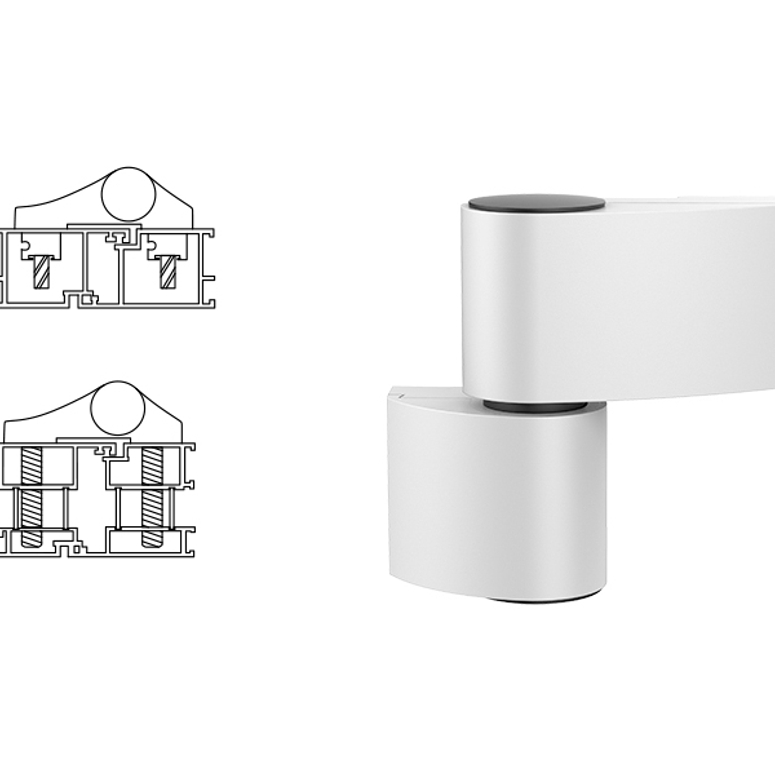 Петля дверная 2-х секционная Libra VX белая RAL9016 STROXX в Москве