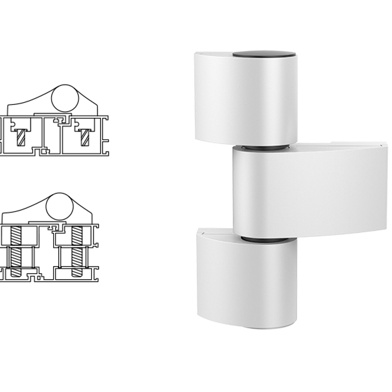 Петля дверная 3-х секционная Libra VX белая RAL9016 STROXX в Москве