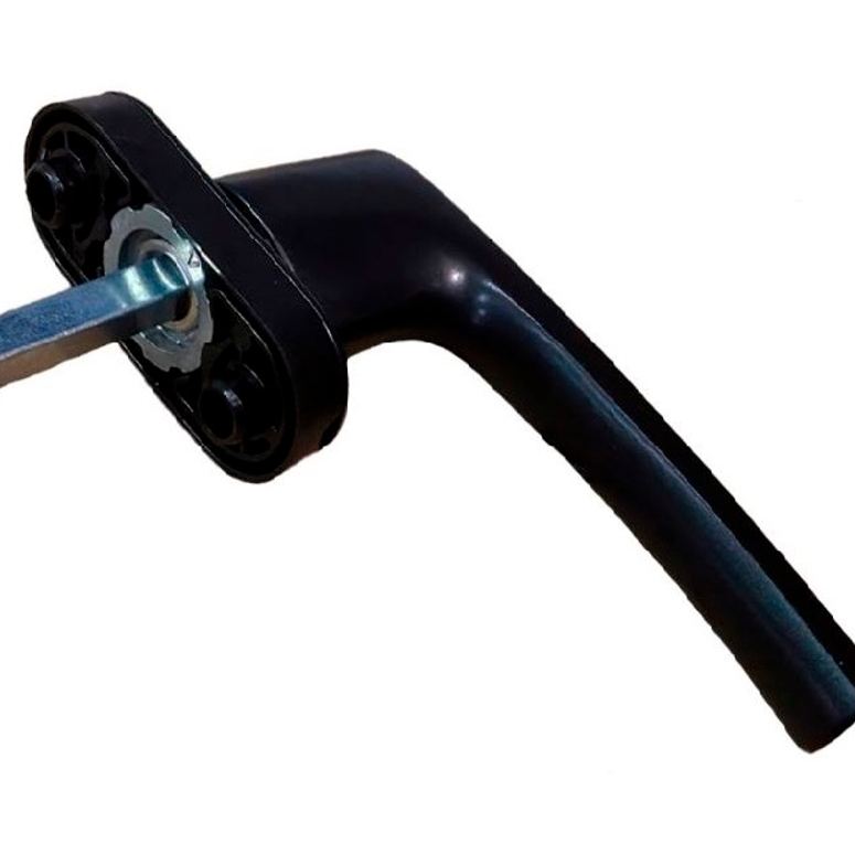 Ручка оконная с ключом R дизайн 37 мм черная RAL9005 STROXX в Санкт-Петербурге_Изображение_2