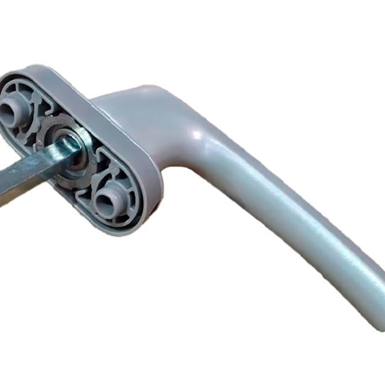 Ручка оконная с ключом R дизайн 37 мм серебристая RAL9006 STROXX в Санкт-Петербурге_Изображение_2