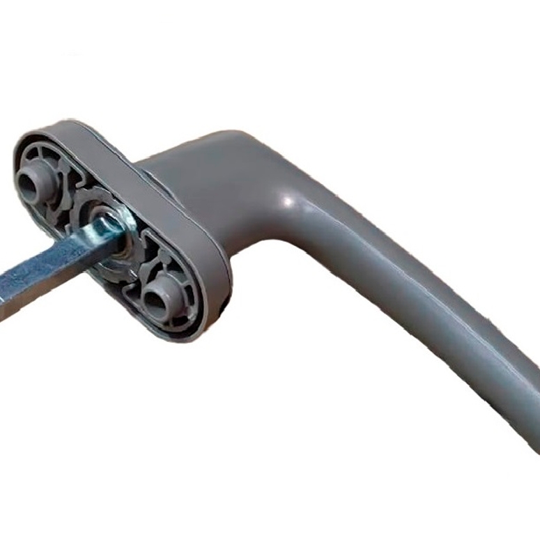 Ручка оконная с ключом R дизайн 37 мм серая RAL9007 STROXX в Санкт-Петербурге_Изображение_2