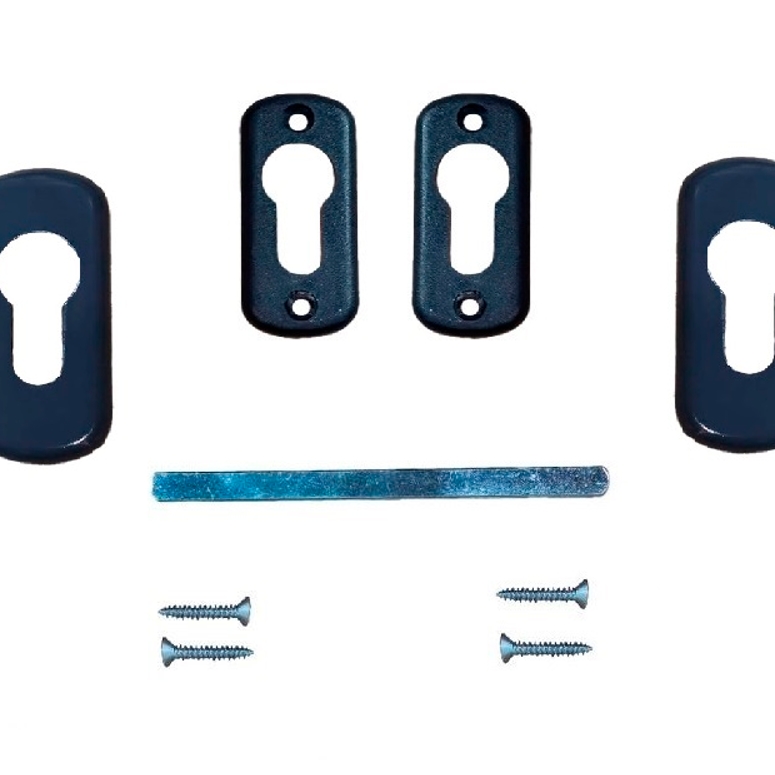 Ручка дверная двусторонняя с розетками под цилиндр MIA антрацит RAL7024 STROXX в Санкт-Петербурге_Изображение_3