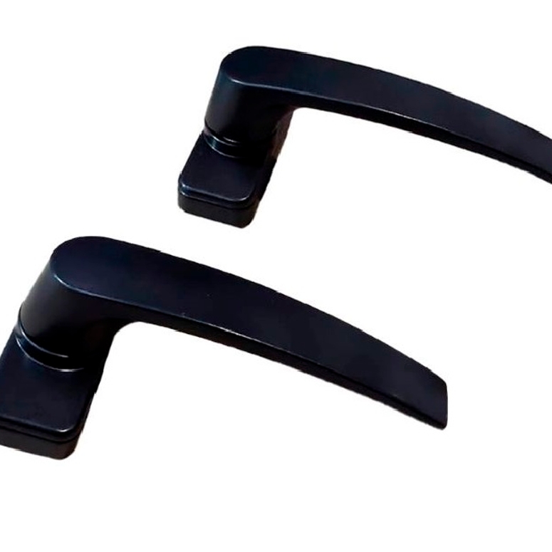 Ручка дверная двусторонняя с розетками под цилиндр MIA черная RAL9005 STROXX в Москве