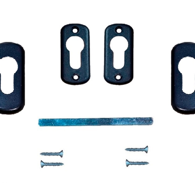 Ручка дверная двусторонняя с розетками под цилиндр MIA черная RAL9005 STROXX в Санкт-Петербурге_Изображение_3