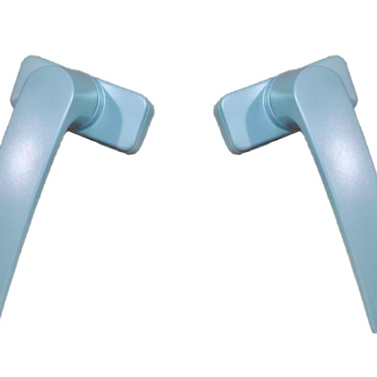 Ручка дверная двусторонняя с розетками под цилиндр MIA серебристо-серая RAL9006 STROXX в Санкт-Петербурге_Изображение_2