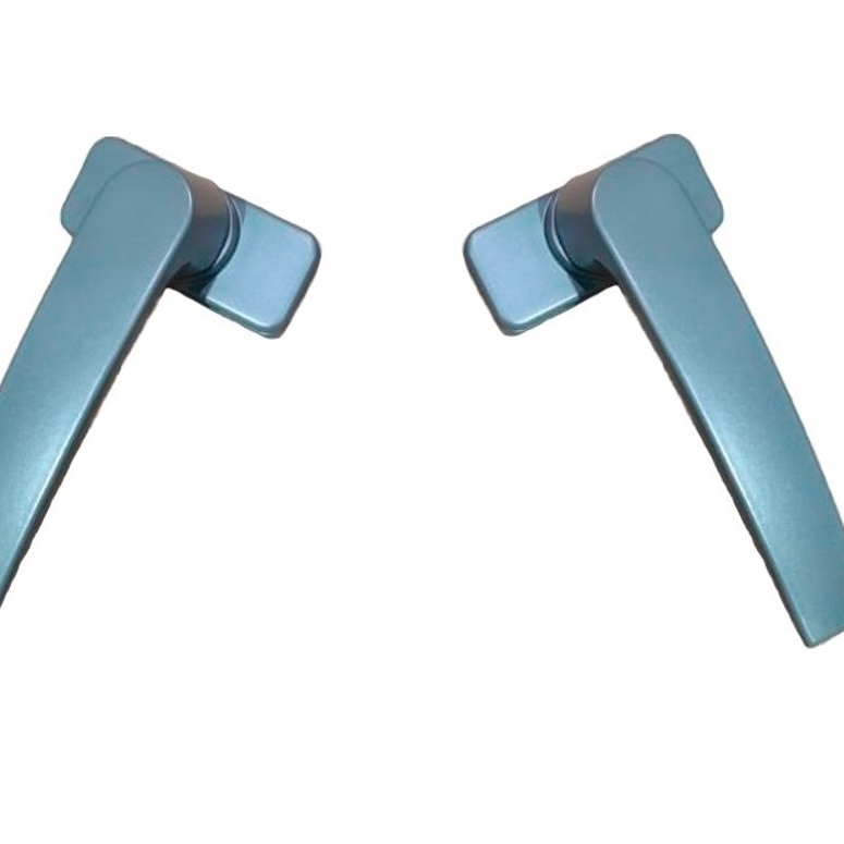 Ручка дверная двусторонняя с розетками под цилиндр MIA серая RAL9007 STROXX в Санкт-Петербурге_Изображение_2