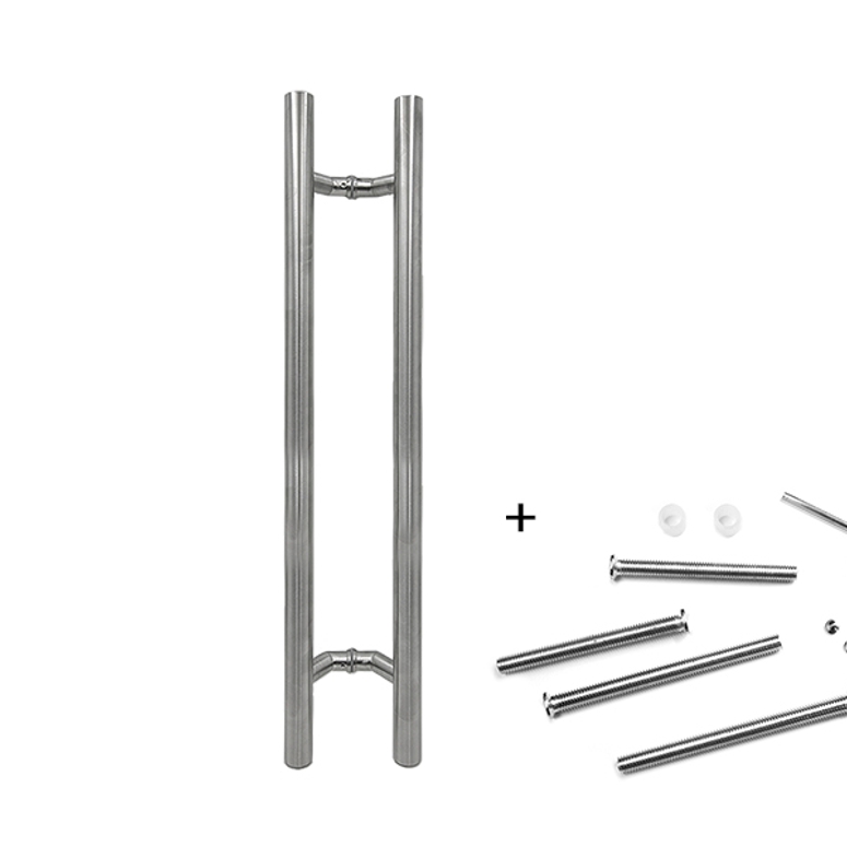 Ручка дверная офисная двухсторонняя P135 ⌀32 Х=800 L=1000 нержавеющая сталь матовая STROXX в Москве