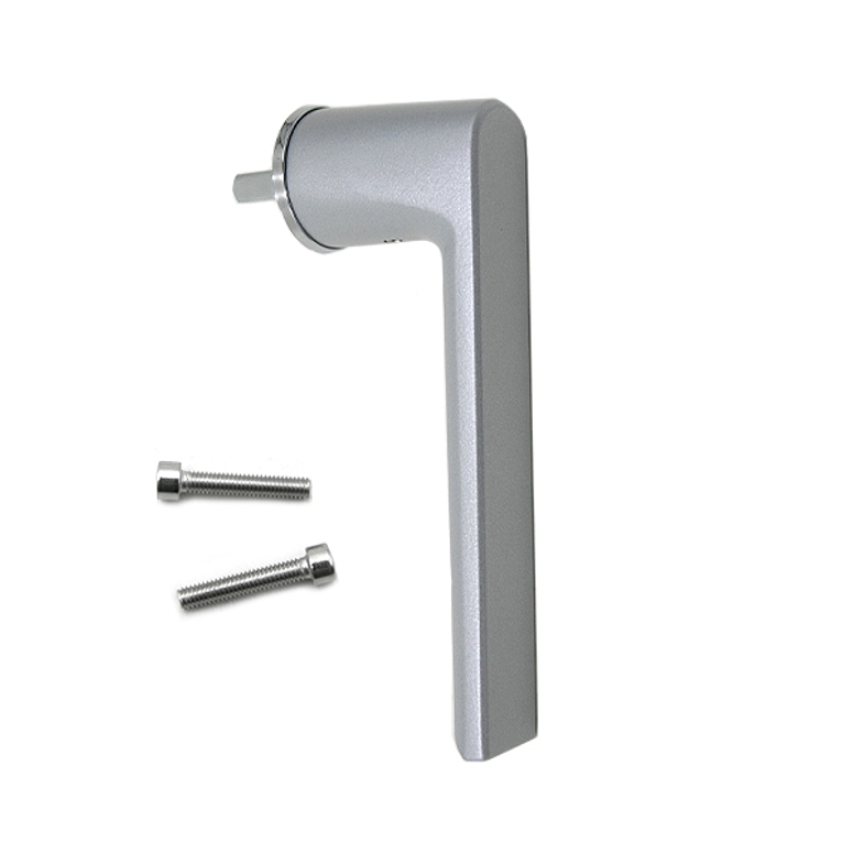 Ручка оконная безрозеточная с крепежом G 25мм, флюрокарбон серебро STROXX в Уфе