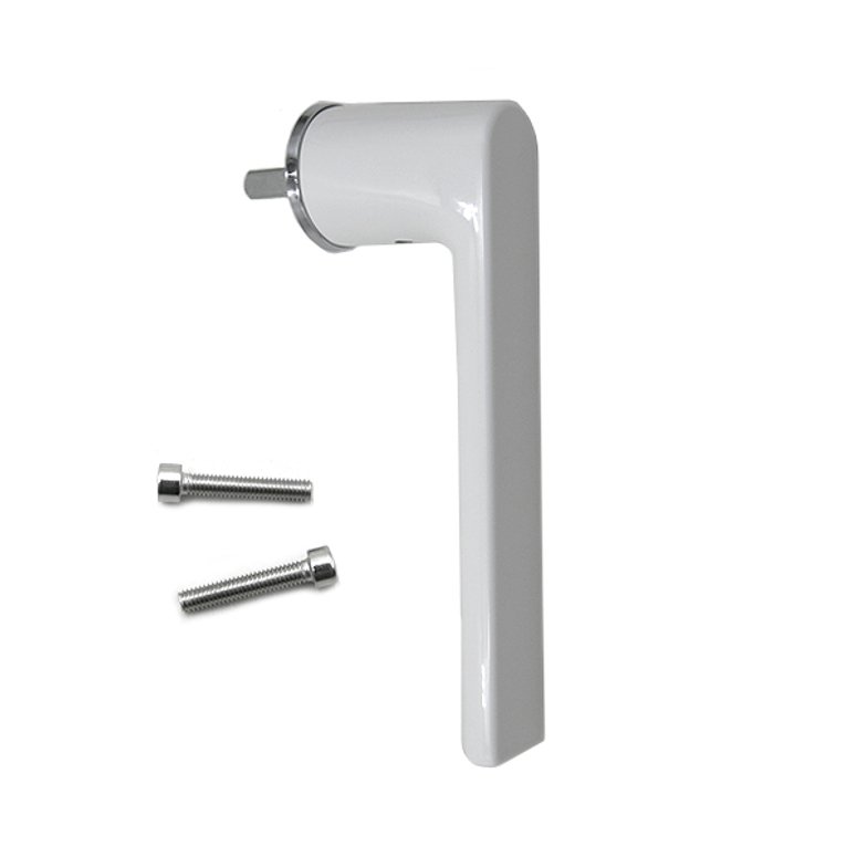 Ручка оконная безрозеточная с крепежом G 25мм, белая RAL9016 STROXX в Уфе