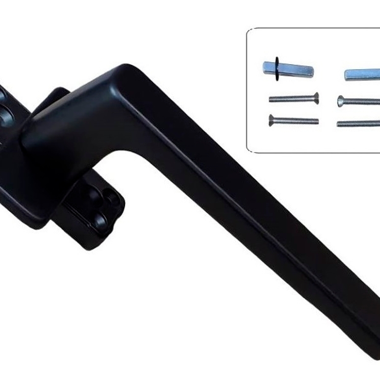 Ручка оконная с крепежом GL 25-37мм, черная RAL9005 STROXX в Москве