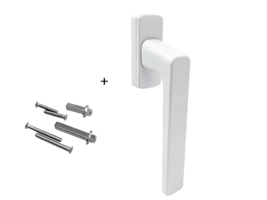 Ручка оконная с крепежом GL 25-37мм, белая RAL9016 STROXX в Москве