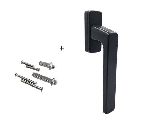 Ручка оконная с крепежом GL 25-37мм, коричневая RAL8019 STROXX в Москве