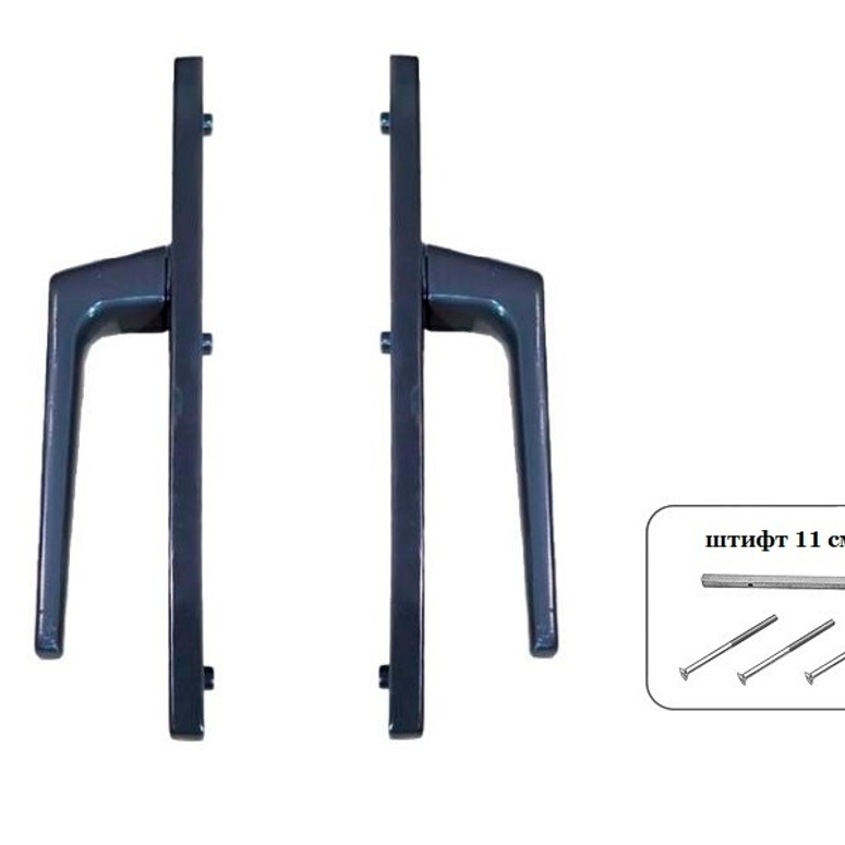 Гарнитур дверной нажимной GL 92-28 мм коричневый RAL8019 STROXX в Москве_Изображение_2