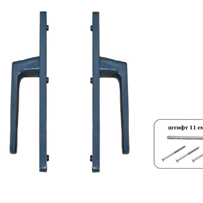 Гарнитур дверной нажимной GL 92-28 мм антрацит RAL7024 STROXX в Москве_Изображение_2
