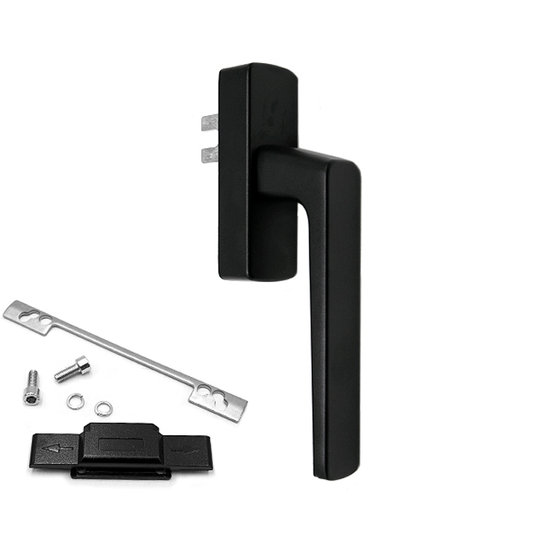 Ручка оконная GL U-адаптер, флюрокарбон черная STROXX в Казани