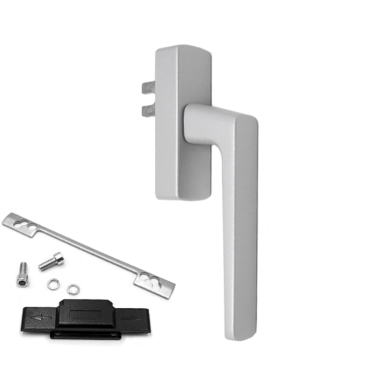 Ручка оконная GL U-адаптер, флюрокарбон серебро STROXX в Казани