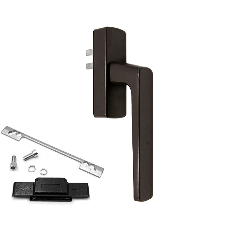 Ручка оконная GL U-адаптер, коричневая RAL8019 STROXX в Казани