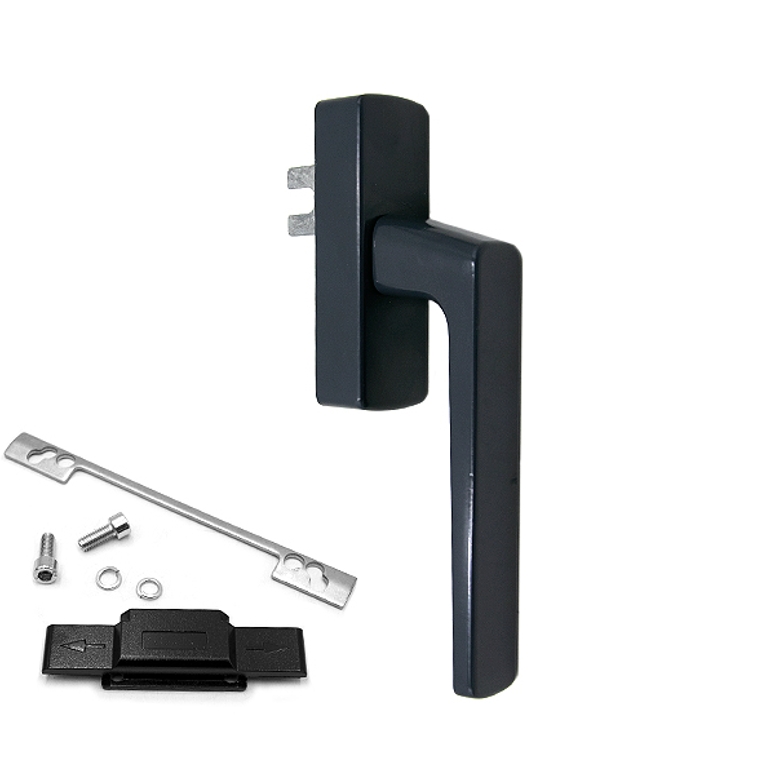 Ручка оконная GL U-адаптер, антрацит RAL7024 STROXX в Казани