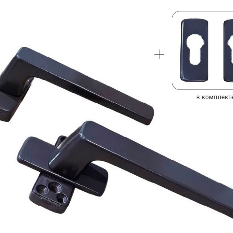 Гарнитур нажимной двусторонний раздельный с розеткой GL коричневый RAL8019 STROXX в Москве