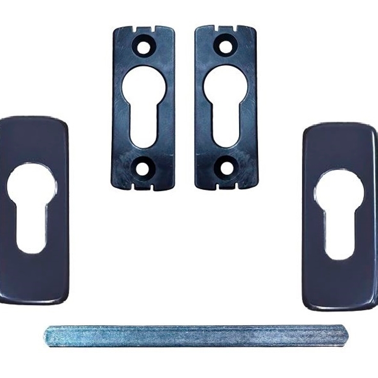 Гарнитур нажимной двусторонний раздельный с розеткой GL коричневый RAL8019 STROXX в Новосибирске_Изображение_2