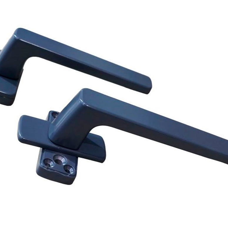 Гарнитур нажимной двусторонний раздельный с розеткой GL антрацит RAL7024 STROXX в Новосибирске