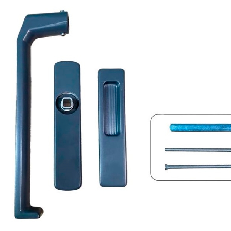 Ручка+ручка-ракушка для HS портала без отверстия под цилиндр комплект антрацит RAL7024 STROXX в Москве