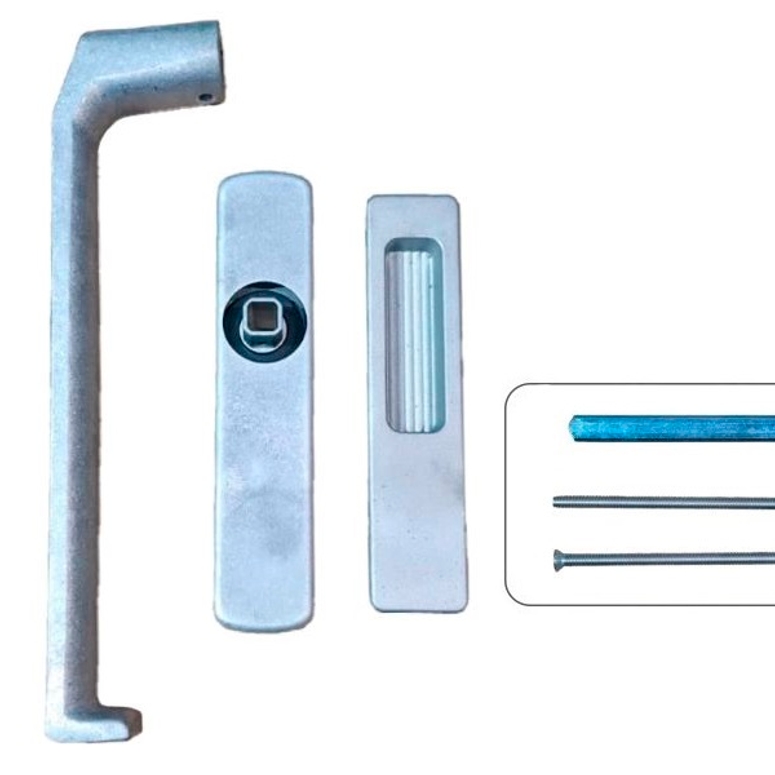 Ручка+ручка-ракушка для HS портала без отверстия под цилиндр комплект неокрашенный STROXX в Москве