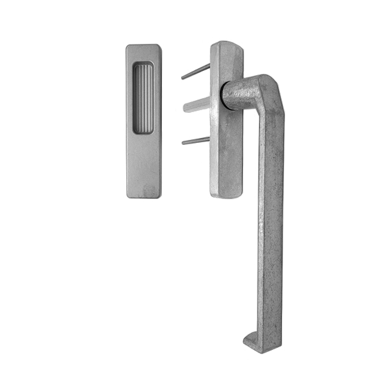 Ручка+ручка-ракушка для HS портала без отверстия под цилиндр комплект неокрашенный STROXX в Новосибирске