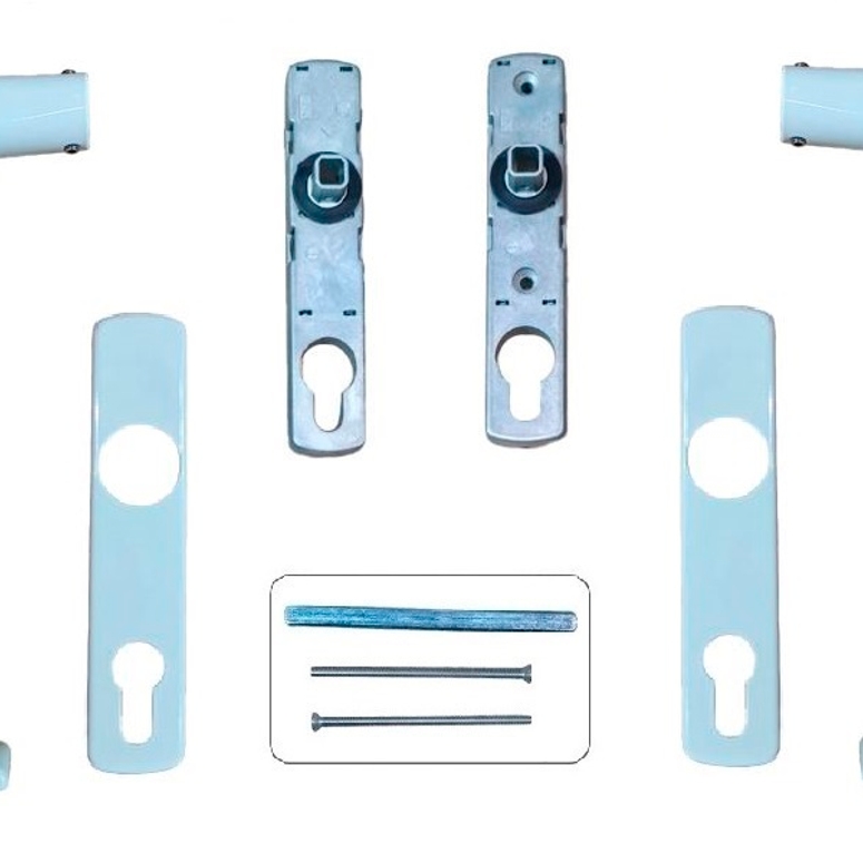 Гарнитур для HS портала под цилиндр комплект белый RAL9016 STROXX в Новосибирске_Изображение_2