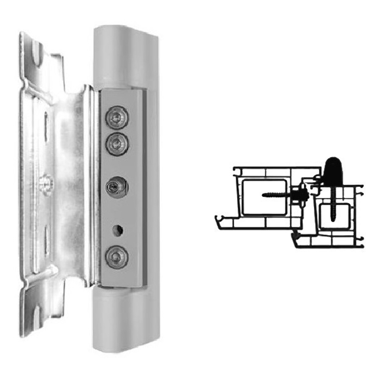 Петля дверная роллерная RONDA профиль фурнитурный паз 13мм неокрашенная STROXX в Москве