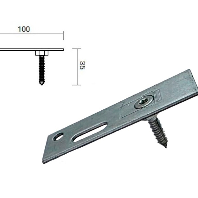 Пластина монтажная 100/35мм PROTECT с регулировочным винтом BLAUGELB в Новосибирске