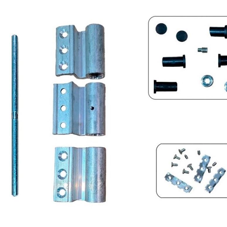 Петля дверная 3-х секционная клеммная регулируемая 90 кг неокрашенная STROXX в Москве_Изображение_2