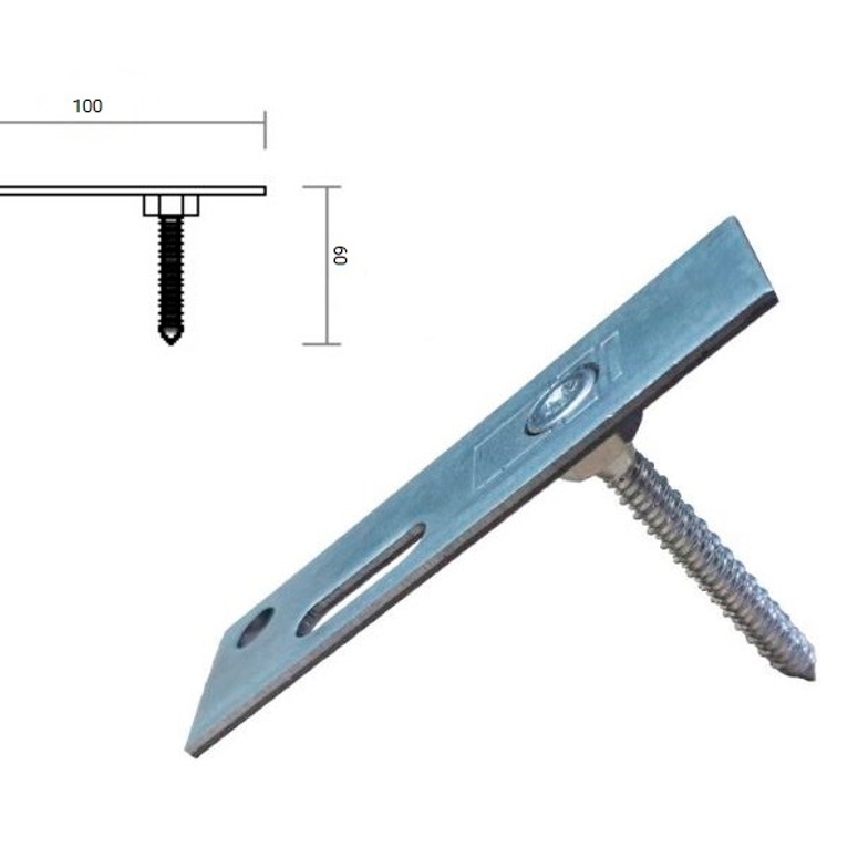 Пластина монтажная 100/60мм PROTECT с регулировочным винтом BLAUGELB в Москве