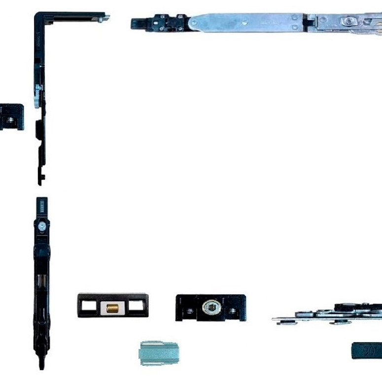 Комплект скрытой противовзломной п/о фурнитуры для алюминия RVS 130 кг (350-700), правый STROXX в Москве