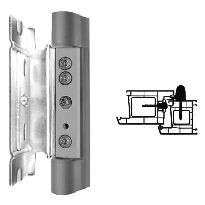 Петля дверная роллерная RONDA профиль фурнитурный паз 13мм серый RAL9007 STROXX в Москве
